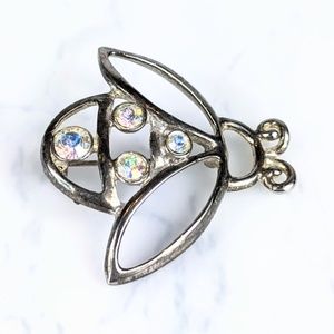 Olia Bee Brooch with Crystals like new w gift box
